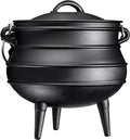 Cast Iron Pre-Seasoned Potjie Pot With Lid, 8 Quarts G8873