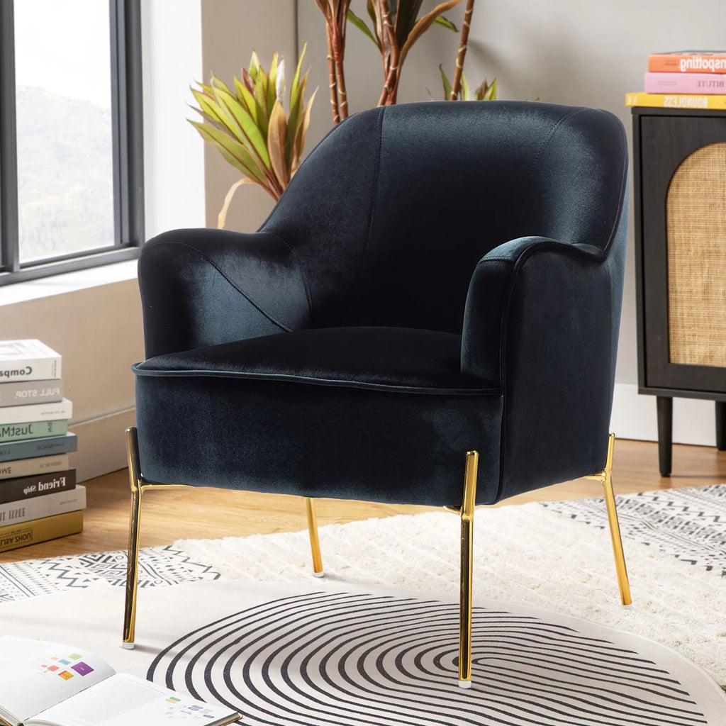 Pink Velvet Upholstered Accent Chair K1350