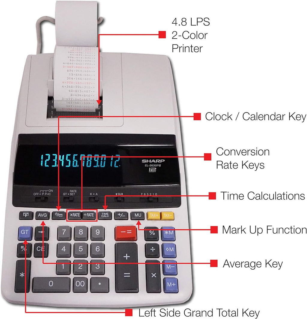 12 Digit Commercial Printing Calculator Z916533