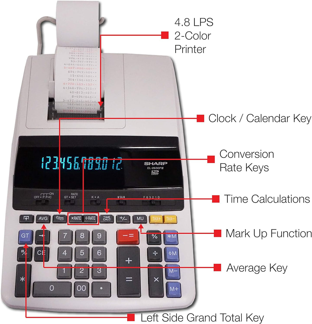 12 Digit Commercial Printing Calculator Z916533