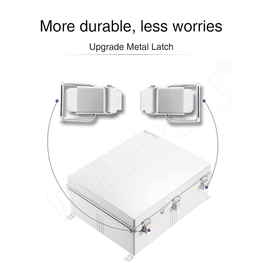 Junction Box with Mounting Plate, IP67 Waterproof ABS Plastic Grey Y762168