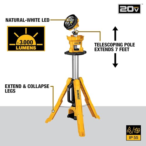 20V MAX Cordless LED Work Light and Tripod Base Kit with Battery and Charger T592