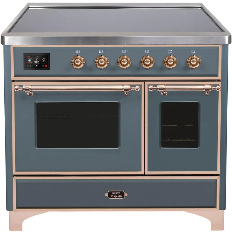 Blue Grey Copper Trim Induction Range Y538186