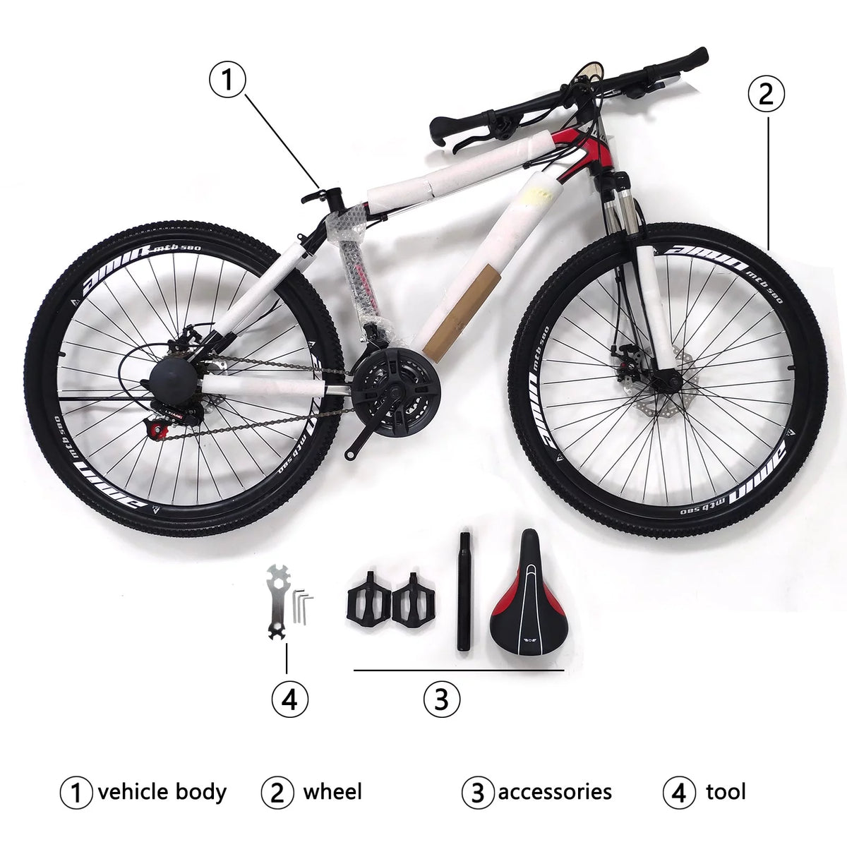 26-Inch Wheels 21 Speed Dual Disc Brake Mountain Bike O9433