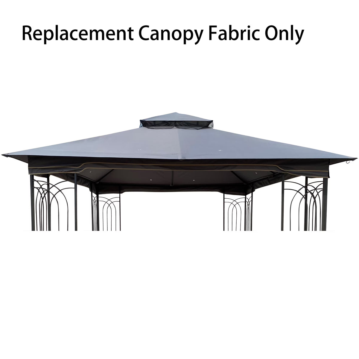 Gray Patio Gazebo Replacement Canopy Top N38236