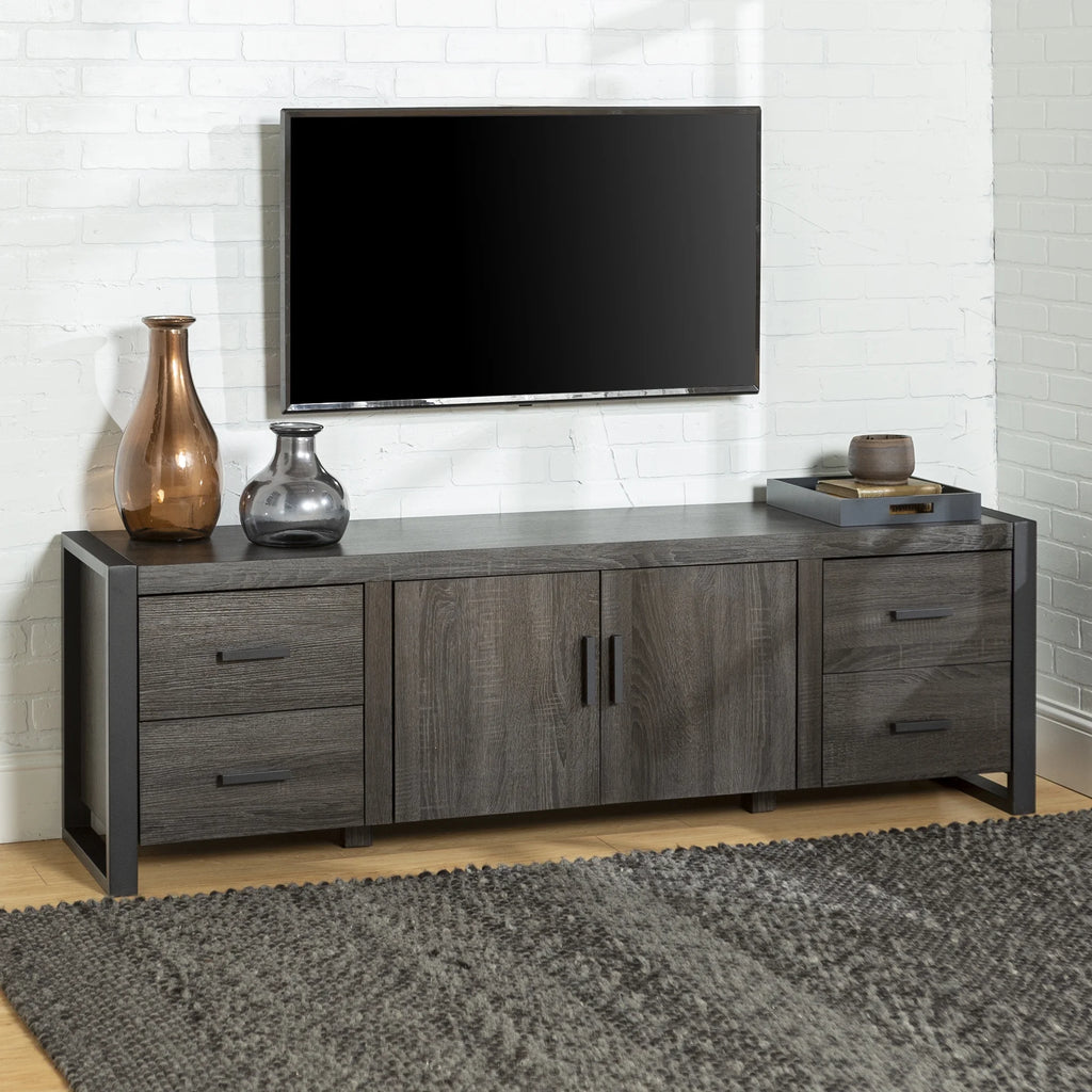 Metal and Wood TV Stand up to 78" Charcoal K4251
