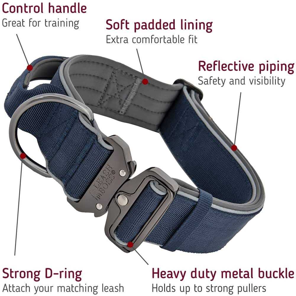 Heavy-Duty Adjustable Dog Collar with Handle P456470