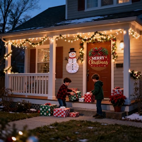 Christmas Wreath Hanging Sign with Bow Q4927