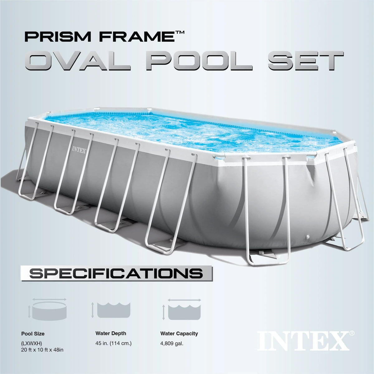 20 Foot Prism Frame Oval Pool Set G94945