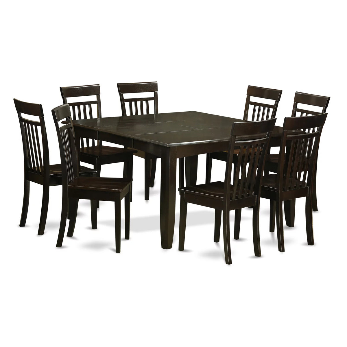 9-piece Cappuccino Dining Set with Wood Chairs B550669