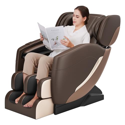 Khaki Full Body Zero Gravity Shiatsu Massage Chair K714