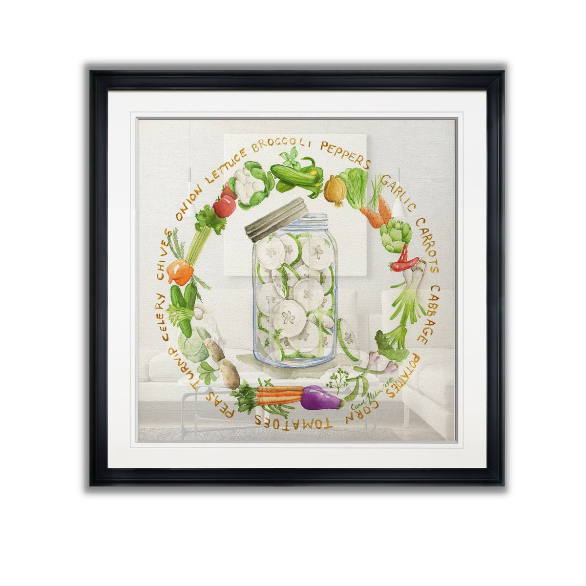 Framed Giclee Print 22X22 A987
