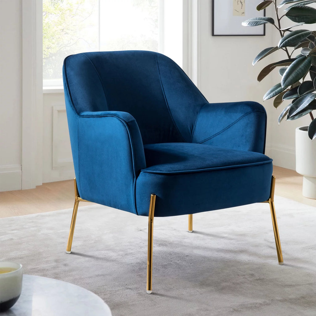 Pink Velvet Upholstered Accent Chair K1350