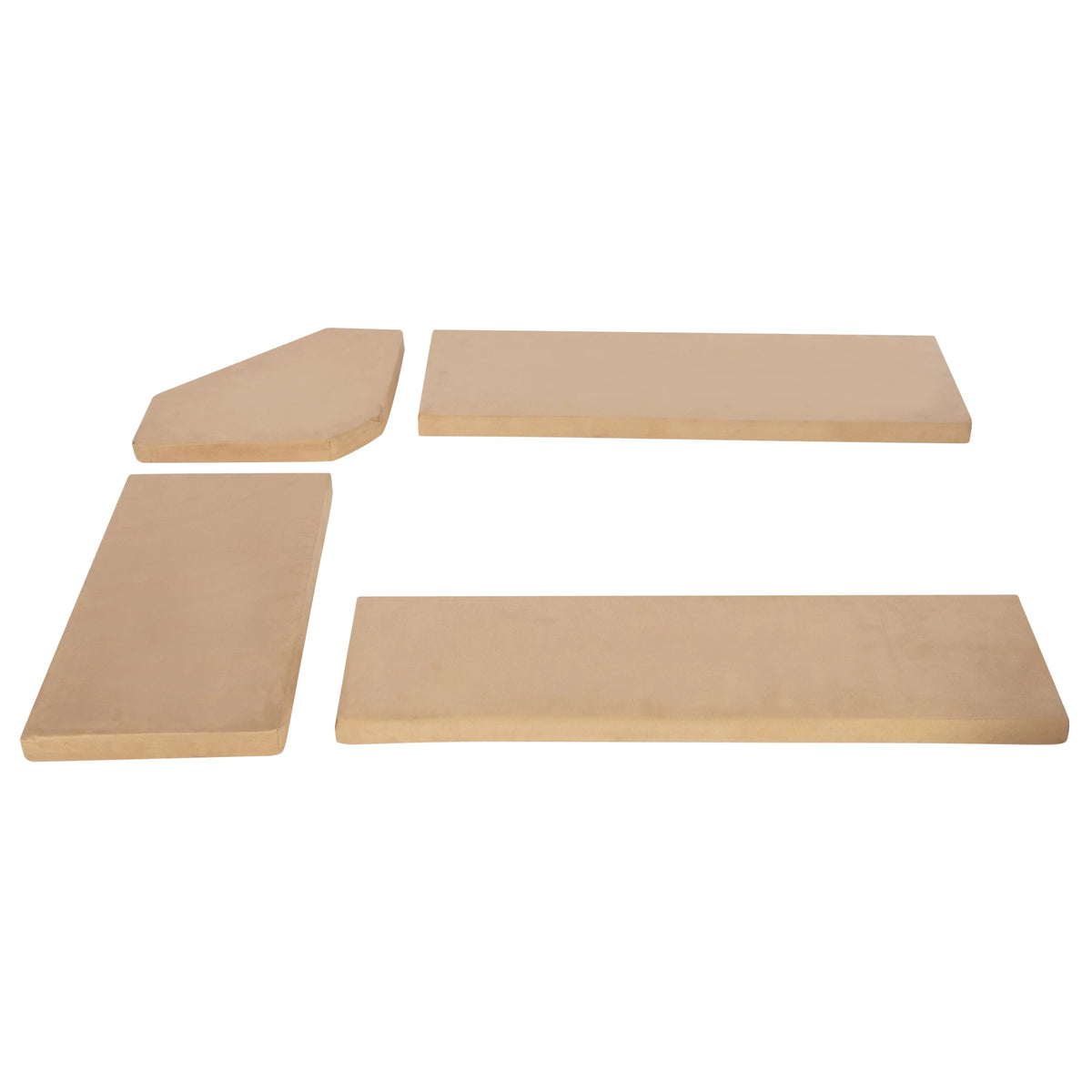 Beige Microfiber Corner Dining Nook Cushion Set E24157