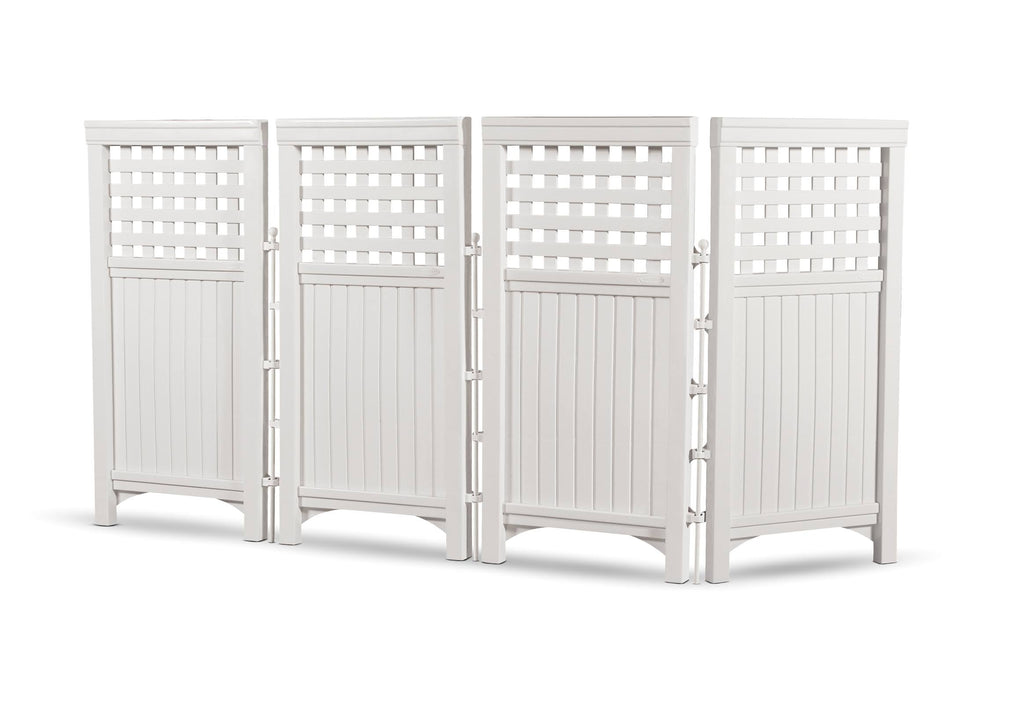 White 4-Piece Outdoor Screen Enclosure Set C695856
