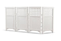 White 4-Piece Outdoor Screen Enclosure Set C695856