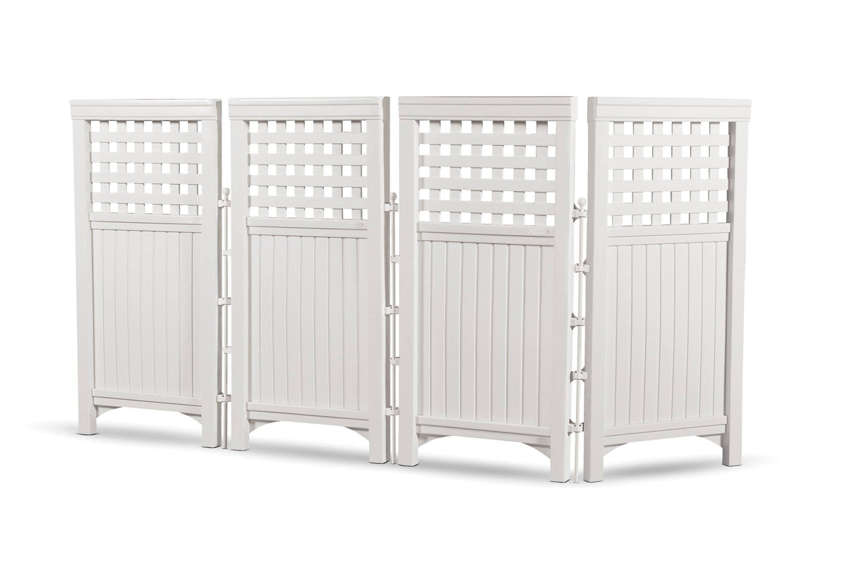White 4-Piece Outdoor Screen Enclosure Set C695856