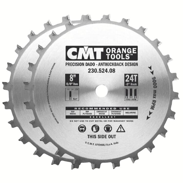Precision Dado Set 6-Inch x 20 Teeth with 5/8-Inch Bore V276