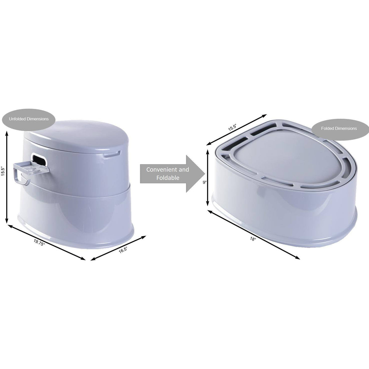 Folding Portable Travel Toilet I154968