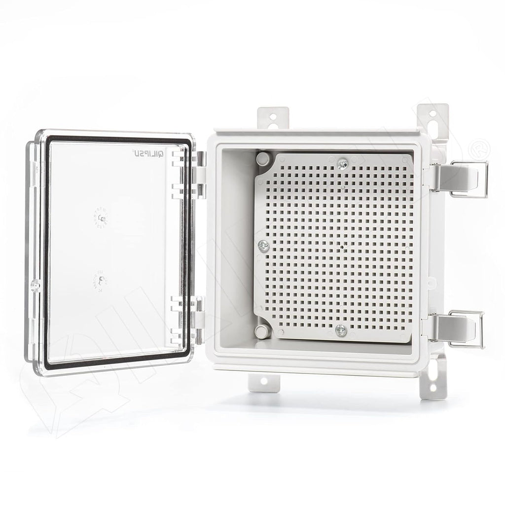 Junction Box with Mounting Plate, IP67 Waterproof ABS Plastic Grey Y762168