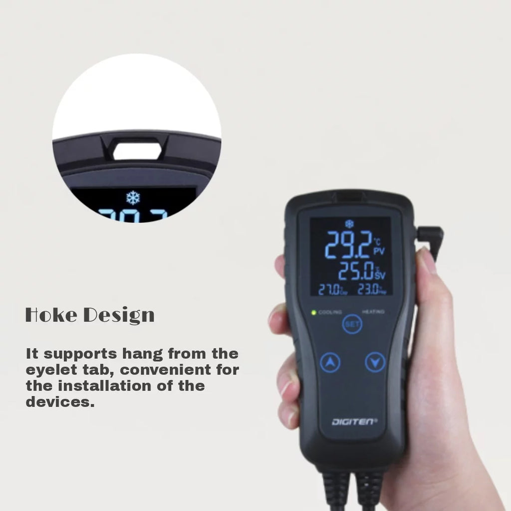2-Stage Temperature Controller Thermostat Outlet 110V 10A C4296