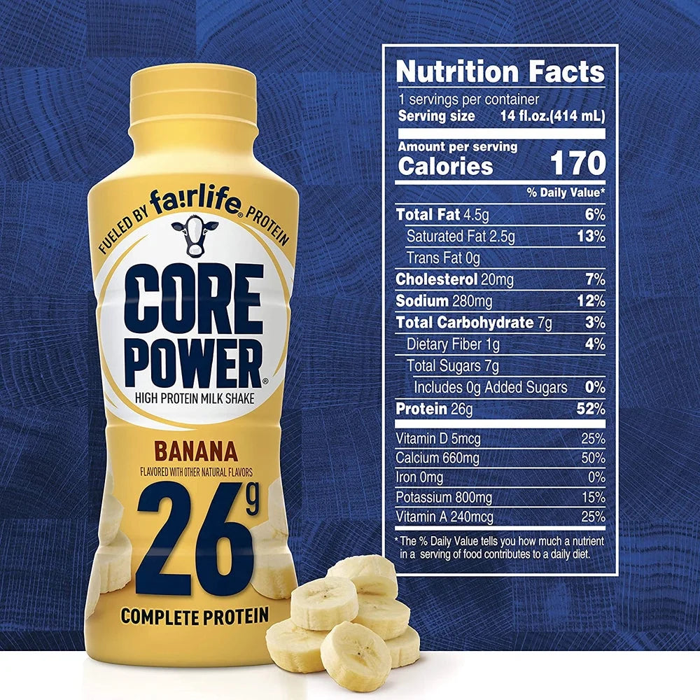 Banana & Strawberry Banana Protein Shakes 24 Bottle Pack N9071