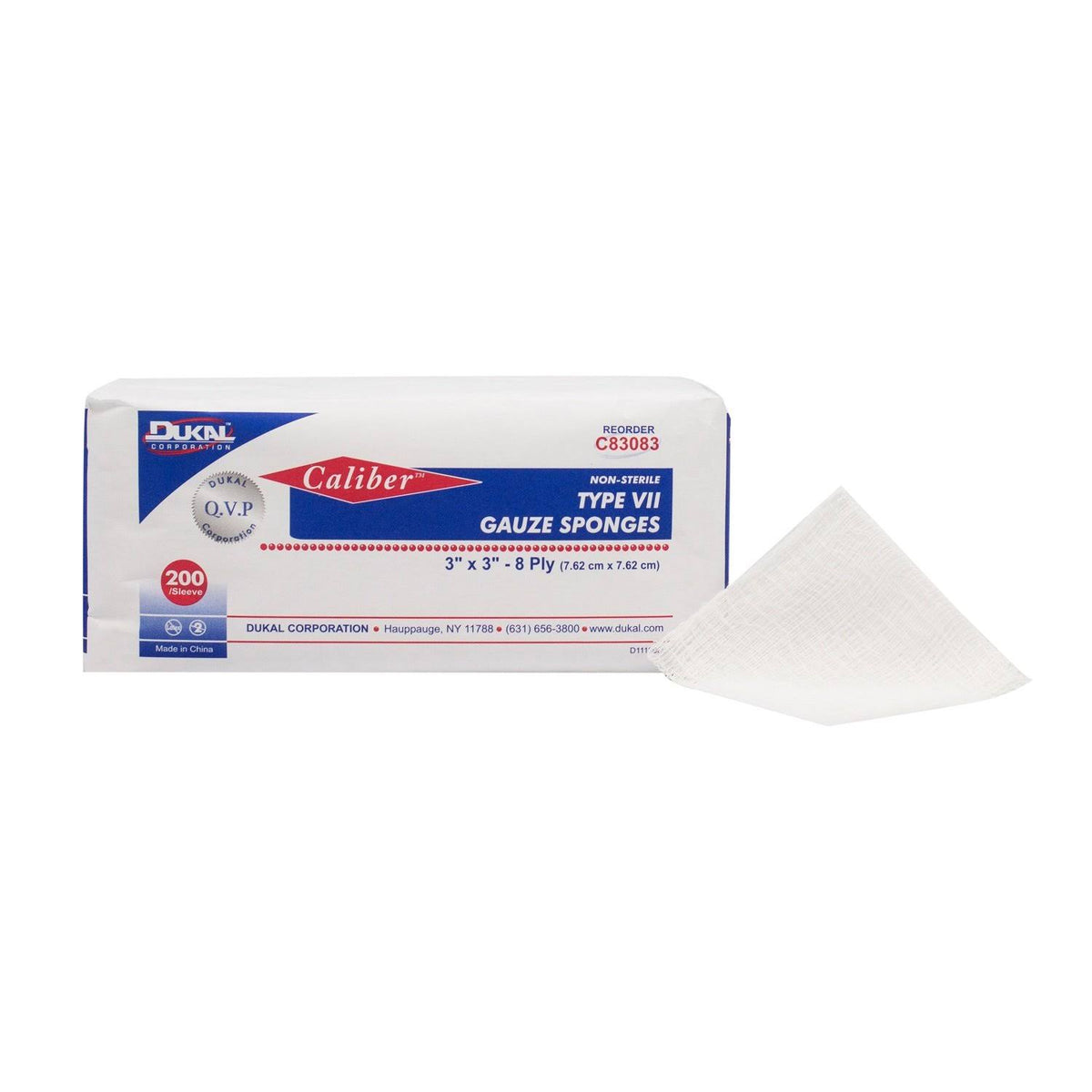 8 Ply Non-Sterile Gauze 200 per Bag 20 Bags per Case T2553