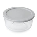 Clear Glass 4-Cup Food Storage Bowl with Lid W399