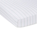 Blue and Gray Stripes Muslin Crib Sheet D97223