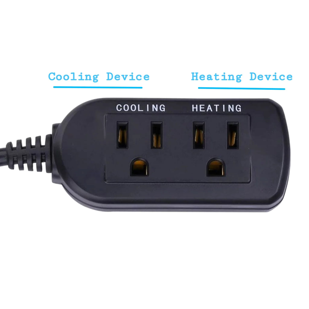 2-Stage Temperature Controller Thermostat Outlet 110V 10A C4296