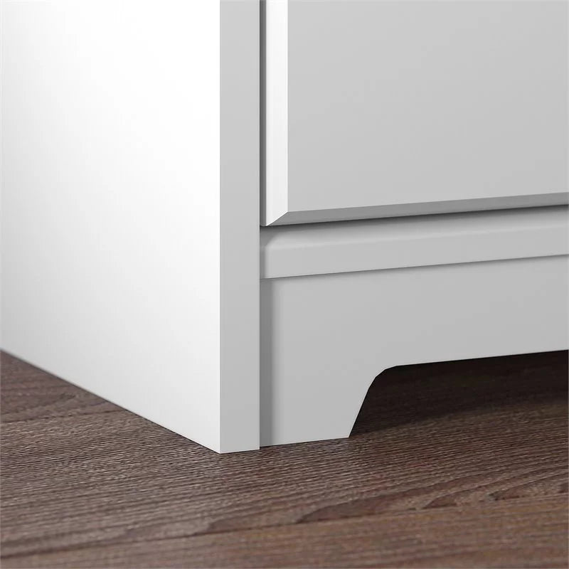 White 2 Drawer Wood Filing Cabinet Set of 2 Q96042