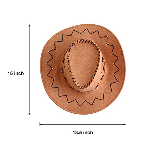 6 Set Western Cowboy Hat with Bandanna S814807