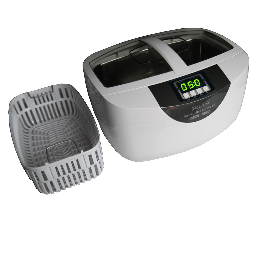 Commercial Ultrasonic Cleaner, 2.5L, White, Plastic Tray, 110V B7228