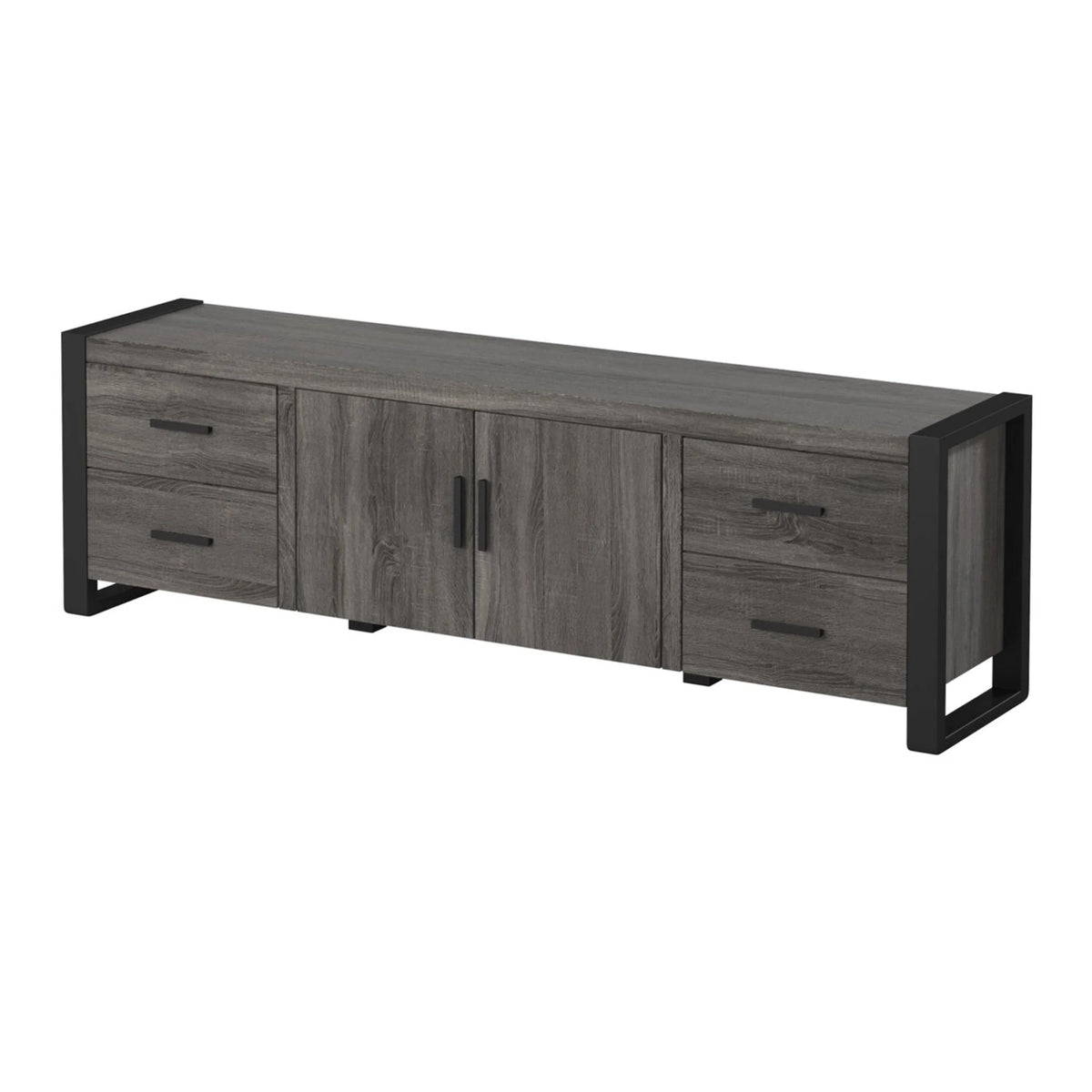 Metal and Wood TV Stand up to 78" Charcoal K4251
