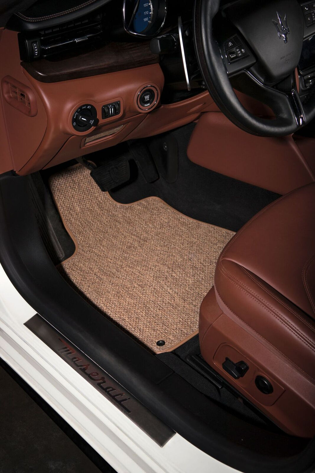Beige All-Weather Textile Car Mats for Tesla Model X P916767