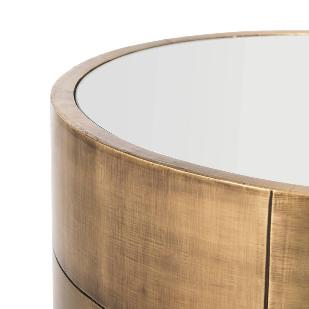 Brass Round Side Table T146