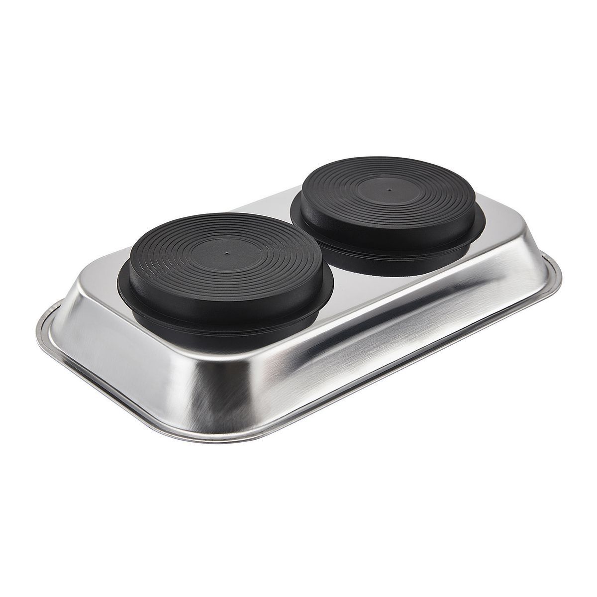 9-1/2 in. x 5-1/2 in. Magnetic Stainless Steel Parts Tray Y5341