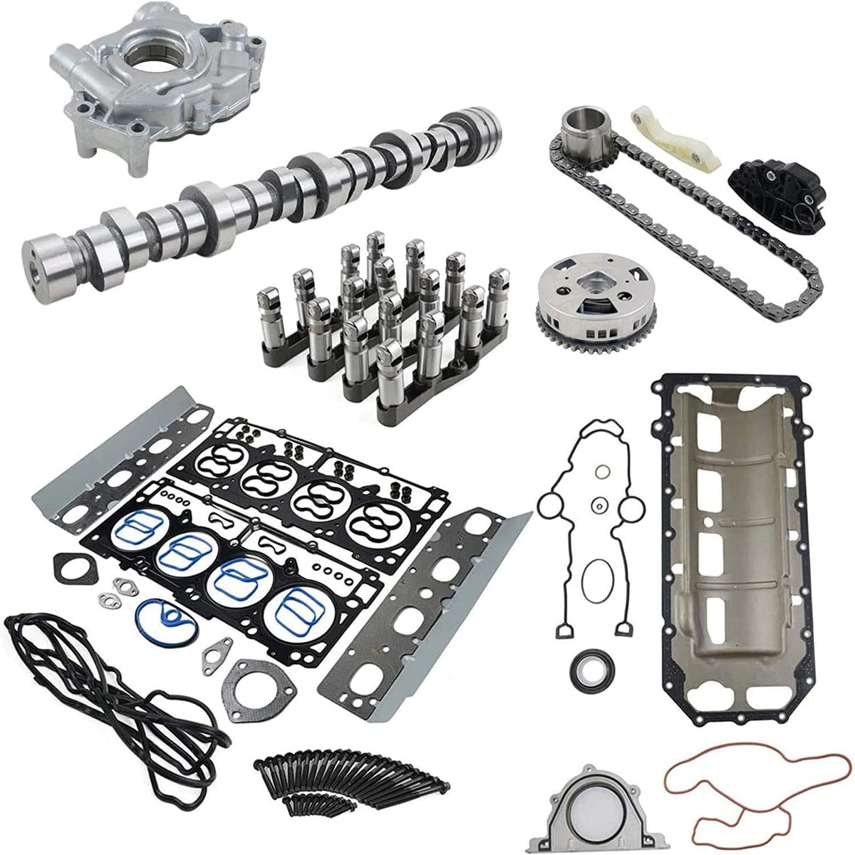 Camshaft Lifter Kit with Water Pump Timing Chain Kit for Dodge Ram 1500 5.7L V8 HEMI 2009-2019 X605760