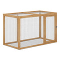 Wood Chicken Cage Rabbit Hutch with Openable Roof and Side Door, 45 x 24 x 28 inch P519