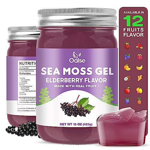 15OZ Wildcrafted Sea Moss and Elderberry Gel M706