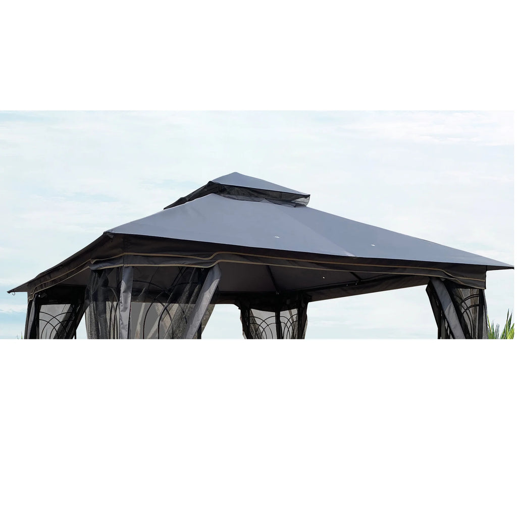 Gray Patio Gazebo Replacement Canopy Top N38236