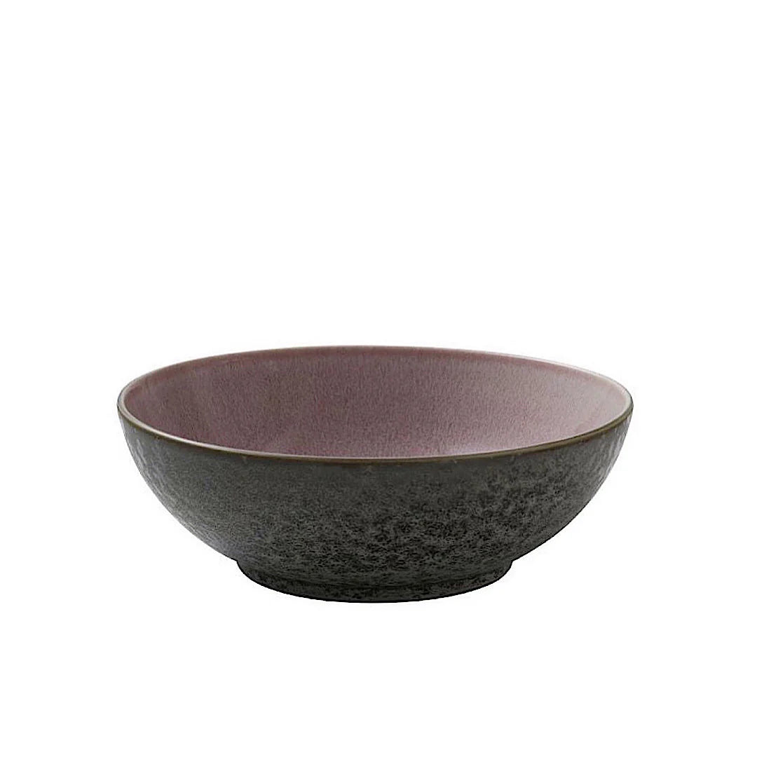 Stoneware Salad Bowl 30 cm Grey, Light Pink N11749