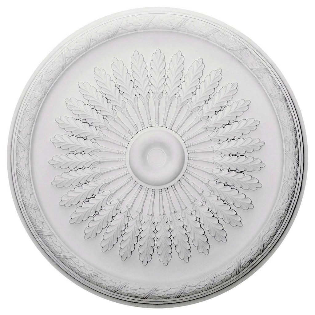 36x22OD x 1 1/2x22P Ceiling Medallion, Hand-Painted Pot of Cream Crackle F451