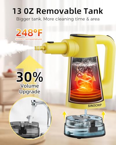Steam Mop with 7-in-1 Attachments, 13OZ Water Tank, 23ft Power Cord I572