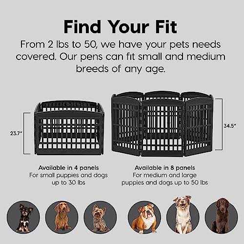 6 Panel Exercise Pet Playpen with Door T929993