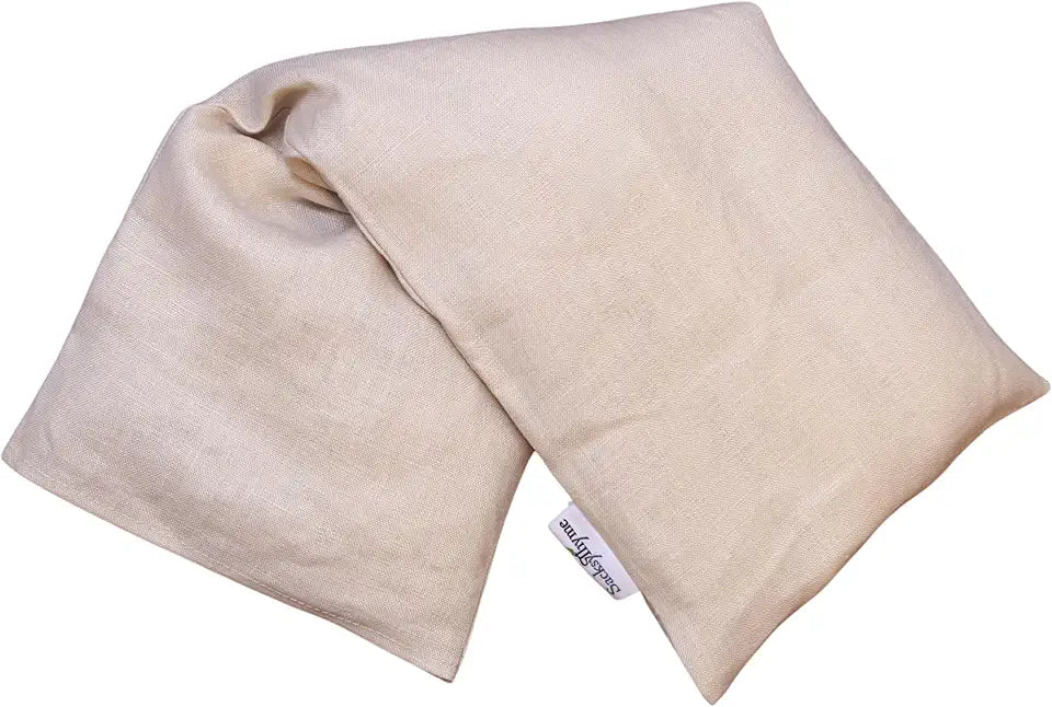 Microwave Heating Pad 100% Linen Cover Unscented 18x7 Sand V4756