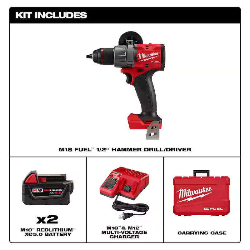 18-V Lithium-Ion Brushless Cordless Hammer Drill Driver Kit with Compact Router B8863