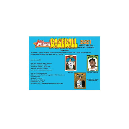 2021 Heritage Baseball Trading Card Box B2379